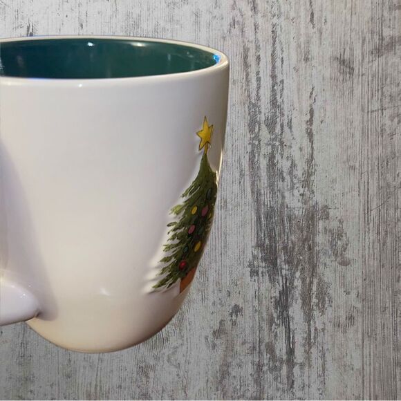 Rae Dunn OH XMAS TREE Double Sided Mug New - Picture 3 of 3